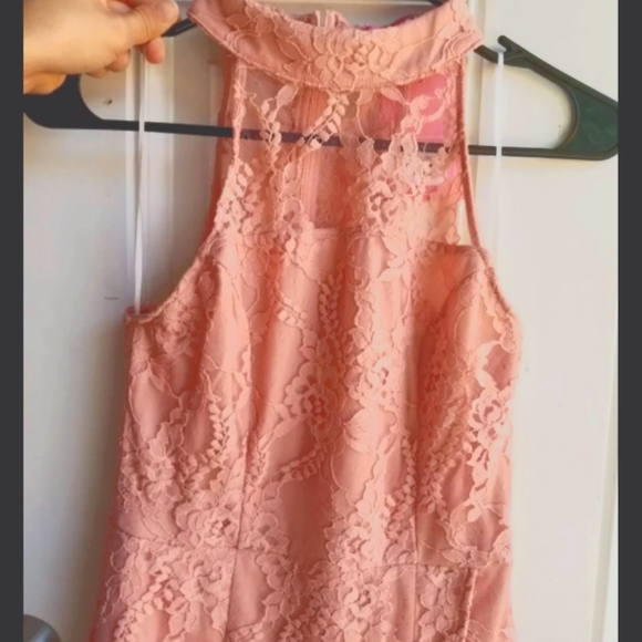 Zara | Dresses | Pink Lace Sexy Dress | Poshmark